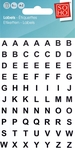 SOHO etiketten letters, A-Z, ft 5 mm, zwart, blister van 2 stuks