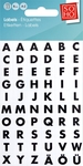 SOHO etiketten letters, A-Z, ft 8 mm, zwart, blister van 2 stuks