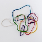 SOHO elastieken, lengtes 25 en 57 mm, gekleurd, doosje van 50g