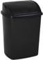 Vuilbak met swing deksel 15 l, zwart