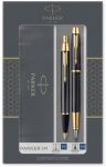 Parker IM Black giftbox duoset, balpen en vulpen, zwart GT