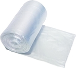 Vuilniszak HDPE, 10 micron, ft 44 x 48 cm, transparant, rol van 50 stuks