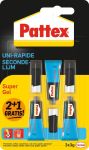 Pattex Super Gel secondelijm, 3 g,2 + 1 