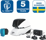 Rapid agrafeuse electrique R5080e, 80 feuilles, blanc/noir