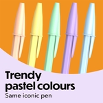 Bic stylo bille Cristal pastel, boîte de 20 pièces, assorti