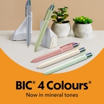 Bic stylo bille 4 couleurs Mineral Tones, display de 30 pièces, assorti