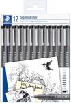 Staedtler fineliner Pigment Liner,12 fin