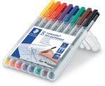 Staedtler Lumocolor 315, OHP-marker, non permanent, 1,0 mm, box van 8 stuks in geassorteerde kleuren