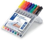 Staedtler Lumocolor 316, OHP-marker, non permanent, 0,6 mm, box van 8 stuks in geassorteerde kleuren