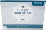 Europel présentoir de documents Budget, pied en T, ft A4, paysage, paquet de 5 pièces