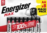 Energizer batterijen Max AA/LR06/E91, 8,