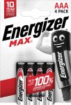 Energizer batterijen Max AAA/LR03/E92, 4