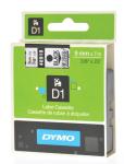 Dymo ruban 9mmx7m noir sur transparent