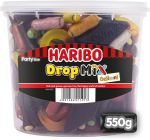 Haribo snoepgoed Drop mix gekleurd,emmer