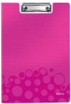 Leitz klemplaat met omslag WOW rozePolyf