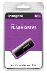Integral USB stick 2.0, 32 GB, zwart