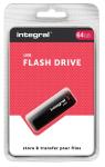 Integral USB stick 2.0, 64 GB, zwart