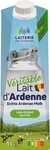 Laiterie des Ardennes véritable lait d'Ardenne, lait demi écrèmé, 1 litre, paquet de 6 bouteilles