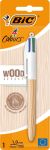 Bic 4 Colours Wood Style balpen, medium,