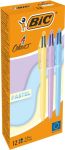 Bic 4 Colours Pastel balpen, medium, doo