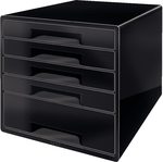 Leitz Dual Black ladenblok met 5 laden, zwart