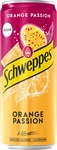 Schweppes Orange Passion , sleek canette de 33 cl, paquet de 24 pièces