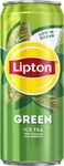 Lipton Ice Tea Green boisson rafraîchissante, sleek canette de 33 cl, paquet de 24 pièces