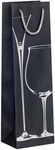 Sac cadeau Verre de vin, argent, pour bouteille, 10,5 x 36 x 10,5 cm