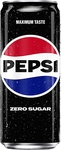 Pepsi Zero Sugar boisson rafraîchissante, sleek canette de 33 cl, paquet de 24 pièces