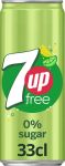 7up free frisdrank, sleek blik van33 cl,