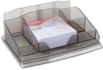 OFFICE products bureau organizer, inclusief notes, 6 vakken, transparant zwart
