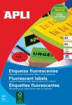 Apli fluorescerente etiketten 99,1x 67,7
