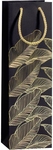 Sac cadeau deuille, or, pour bouteille, 10,5 x 36 x 10,5 cm