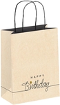 Sac cadeau Happy Birthday, papier de canne à sucre, L, 20 x 33 x 27 cm