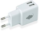Greenmouse Dual oplader 2 x USB-A,wit
