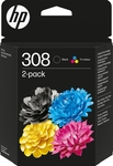 HP cartouche d'encre 308, 120 - 160 pages, OEM 6L6S6UE, noir + 3 couleurs