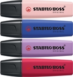 STABILO BOSS ORIGINAL NatureCOLORS Wildflower surligneur, étui de 4 pièces, assorti