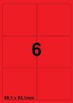 DBS étiquettes 99,1 x 93,1 mm, 6 par feu