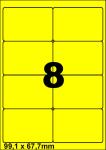DBS étiquettes 99,1 x 67,7 mm 8/feuille 