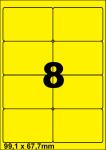 DBS étiquettes 99,1 x 67,7 mm, 8 par feu