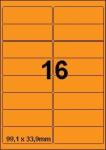 DBS étiquettes 99,1x33,9mm, 16 parfeuill