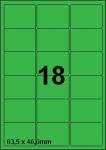DBS étiquettes 63,5 x 46,6 mm, 18 par fe
