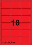 DBS étiquettes 63,5 x 46,6 mm, 18 par fe