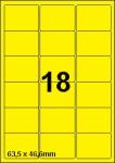 DBS étiquettes 63,5 x 46,6 mm, 18 par fe
