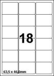 DBS étiquettes° 63,5 x 46,6 mm, 18/feuil
