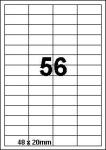 DBS étiquettes° 48 x 20 mm, 56 parfeuill