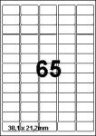 DBS étiquettes laser° 38,1x21,2 mm,65/fe