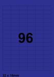 DBS étiquettes 32 x 16 mm*, 96 parfeuill