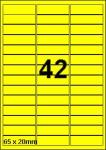 DBS étiquettes 65 x 20 mm, 42 par feuill