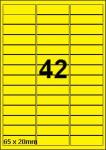 DBS étiquettes 65 x 20 mm, 42 par feuill